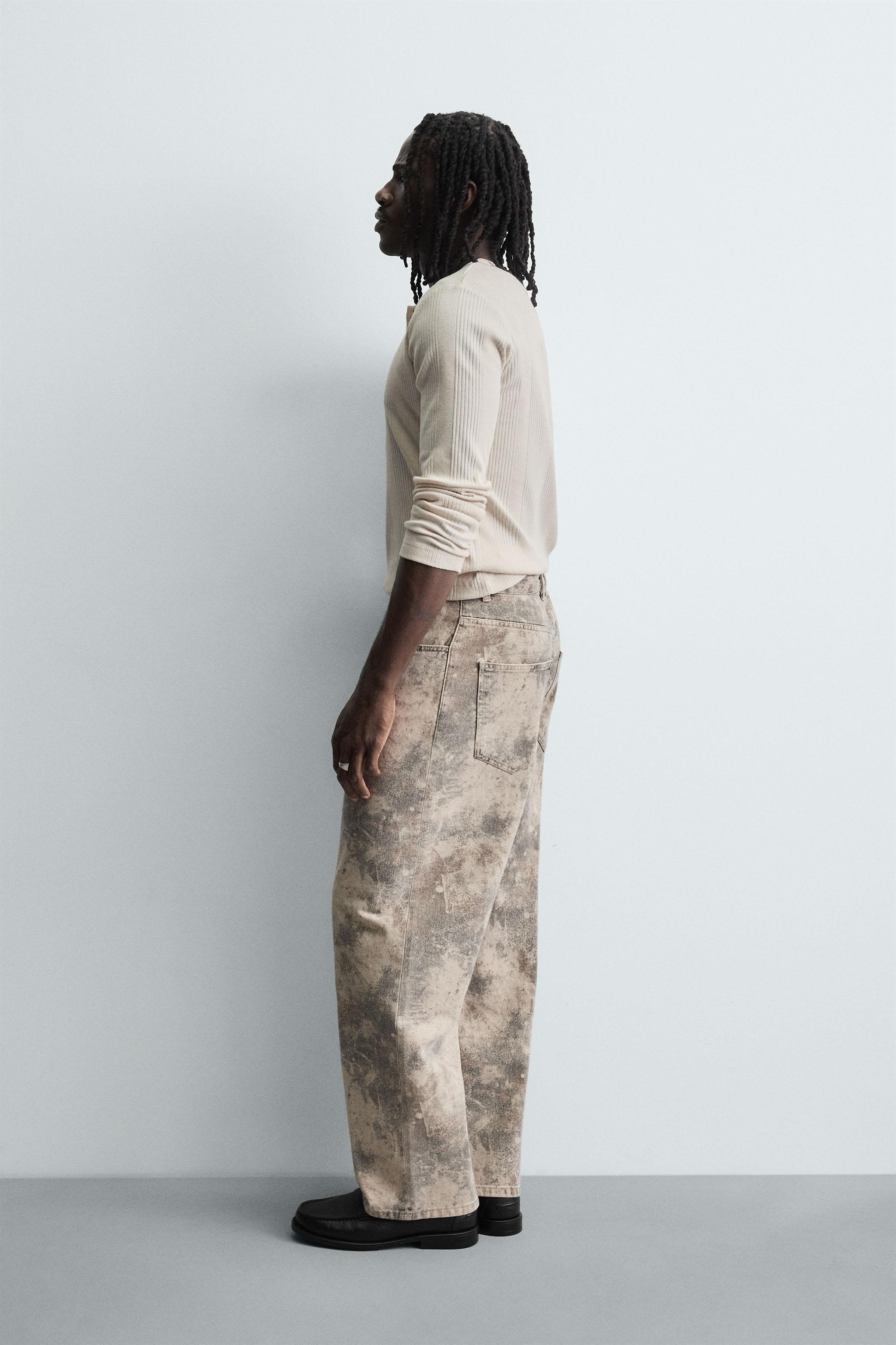 ABSTRACT PRINT BAGGY FIT PANTS